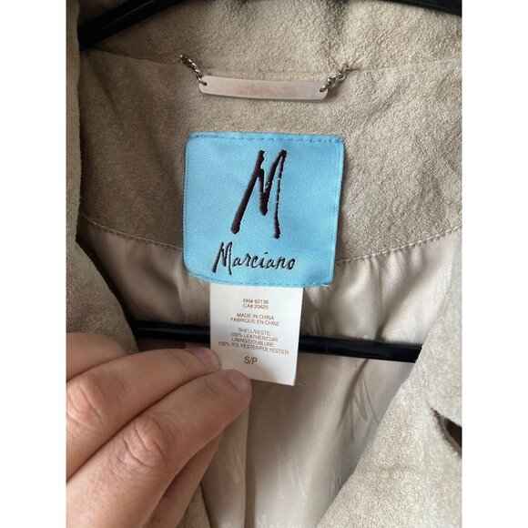 Marciano Leather Size 8 Jacket Y2K Light Green - Picture 3 of 4